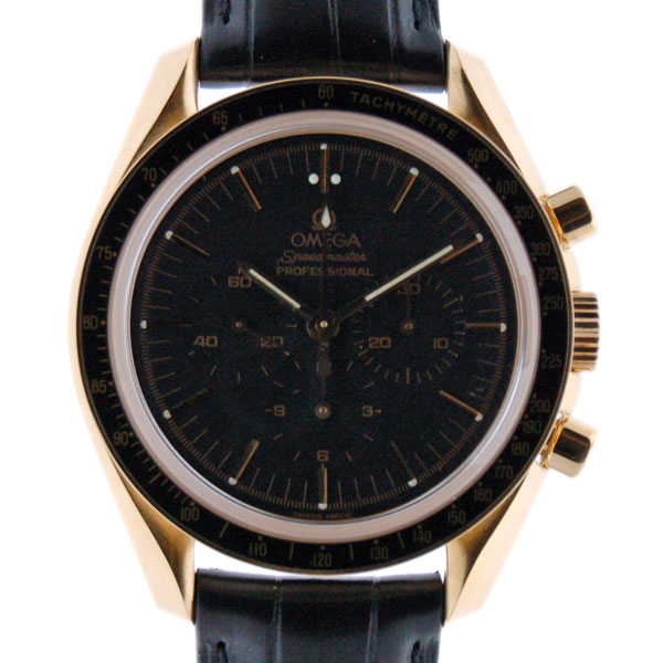 オメガ　OMEGA　スピードマスター　プロフェッショナル　3695.50.31　K18YG　ブラック　革　新品