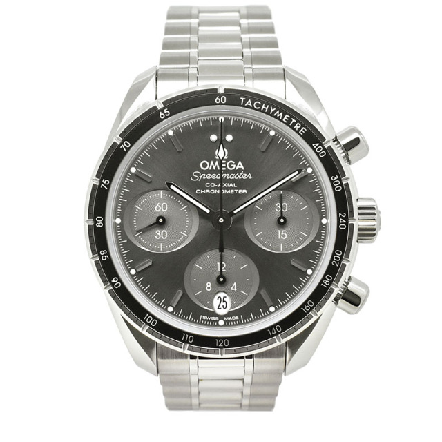 オメガ　OMEGA　スピードマスター 38　コーアクシャル 　324.30.38.50.06.001　SS　38mm　グレー　新品
