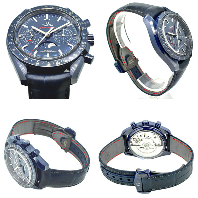 オメガ OMEGA スピードマスター ムーンフェイズ コーアクシャル マスタークロノメーター ブルーサイド オブ ザ ムーン 304.93.44.52.03.001 44.25mm 新品