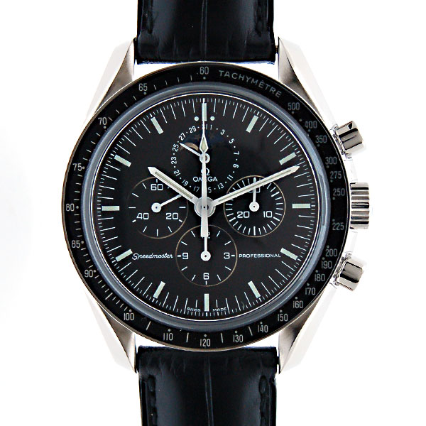 オメガ　OMEGA　スピードマスターPro　ムーンフェイズ　3876.50.31　手巻き　バックスケルトン　革ベルト　新品