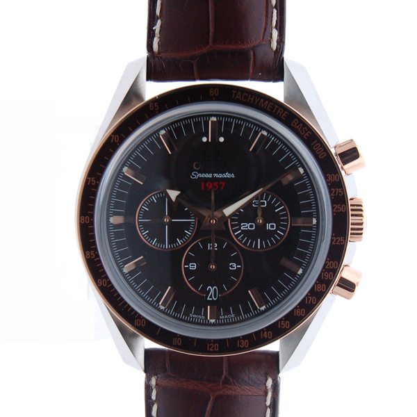 オメガ　OMEGA　スピードマスター　ブロードアロー1957　50周年記念モデル　321.93.42.50.13.001　SS×PG　42ｍｍ　革ベルト　新品