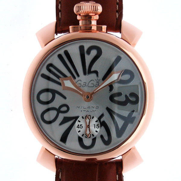 ガガ ミラノ　GAGA MILANO　マニュアル　5011　シルバー　SS　48mm　手巻き　新品