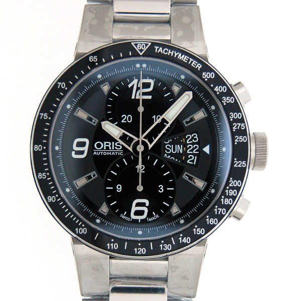 ORIS ウィリアムズ F1 クロノグラフ 時計 ブラック ORIS/オリス ウィリアムズ デイデイト クロノグラフ F1 時計