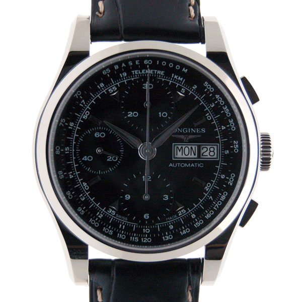 ロンジン　LONGINES　ヘリテージ1954　クロノグラフ　L2.747.4.52.4　SS　40mm　ブラック　新品