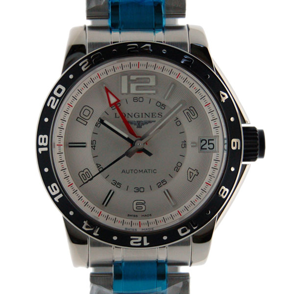 ロンジン　LONGINES　スポーツ　アドミラルGMT　L3.668.4.76.6　メンズ　SS　シルバー　未使用