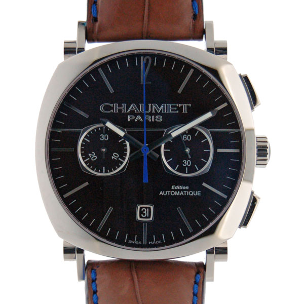 ショーメ　CHAUMET　ダンディークロノ　W11291-30F　40mm　ブラウン　革ベルト　新品