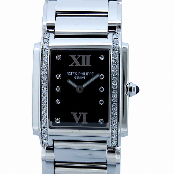 パテックフィリップ　PATEK PHILIPPE　4910/10A-001　Twenty-4　レディース　クォーツ　25mm　10Pダイヤ　ブラック　新品