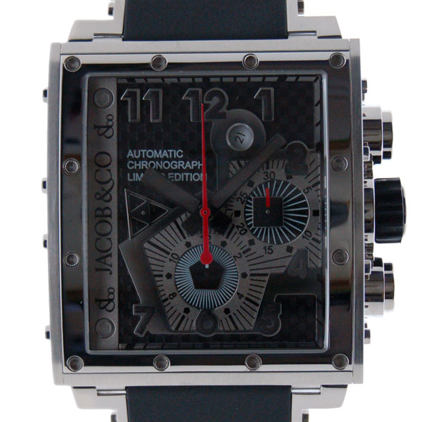 ジェイコブ　Jacob&co　エピックI　V2-Q1　クロノグラフ　SS　ブラック　自動巻　新品