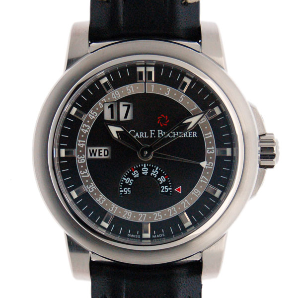 カールF.ブヘラ　CARL F.BUCHERER　パトラビ カレンダー 00.10629.08.33.01　SS　42.6mm　革ベルト　自動巻　新品