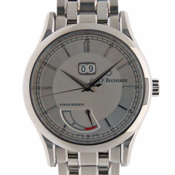 カールF.ブヘラ　CARL F.BUCHERER　マネロ ビッグデイト　パワーリザーブ  00.10905.08.13.21　SS　40mm　自動巻　新品