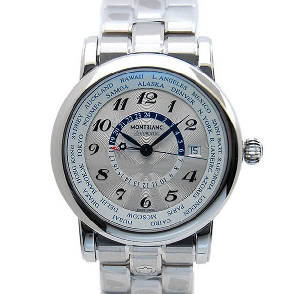 モンブラン　MONTBLANC　スター　ワールドタイム　GMT　106465　シルバー　新品
