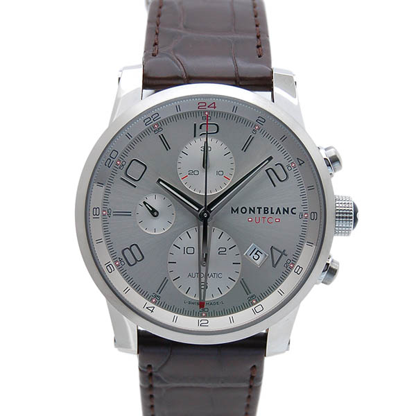 モンブラン　MONTBLANC　タイムウォーカー　クロノグラフ　107065　43mm　メンズ　革ベルト　自動巻　シルバー　SS　新品