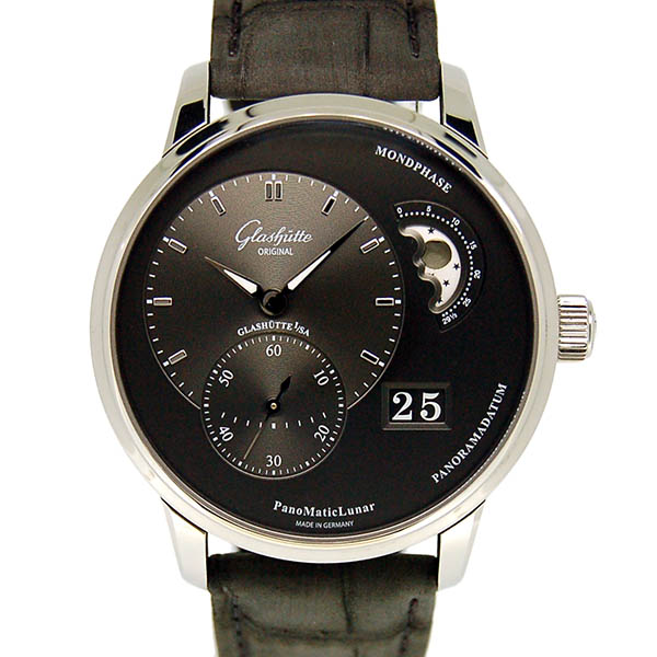 グラスヒュッテ オリジナル　Glashutte Original　パノマティックルナ　1-90-02-43-32-50　グレー　新品