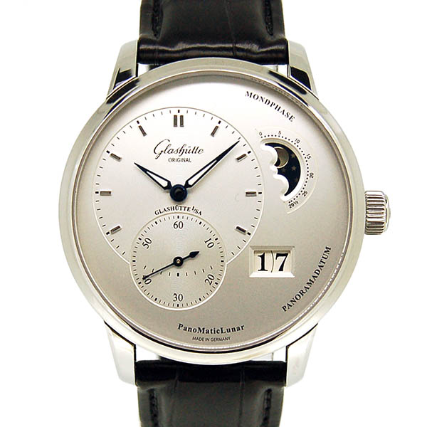 グラスヒュッテ オリジナル　Glashutte Original　パノマティックルナ　1-90-02-42-32-50　シルバー　新品