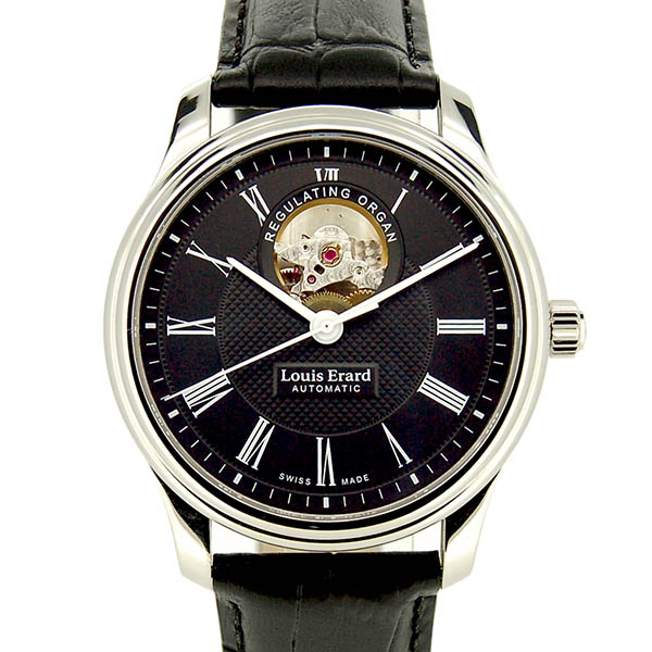 ルイ エラール　Louis Erard　ヘリテージ オートマティック　60267AA42.BDC02　ブラック　革ベルト　自動巻　40mm　新品