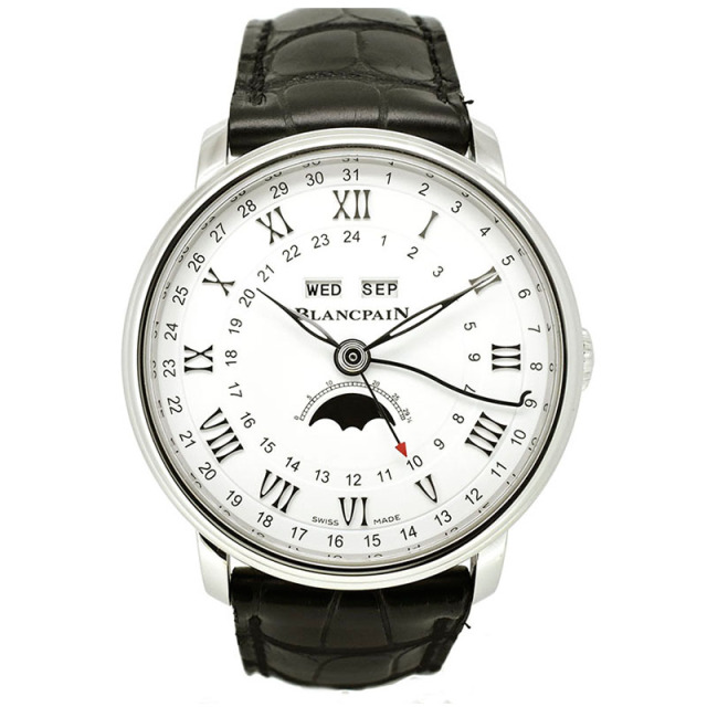 ブランパン　BLANCPAIN　ヴィルレ コンプリート カレンダー GMT　6676-1127-55B　40mm　ホワイト　自動巻き　新品