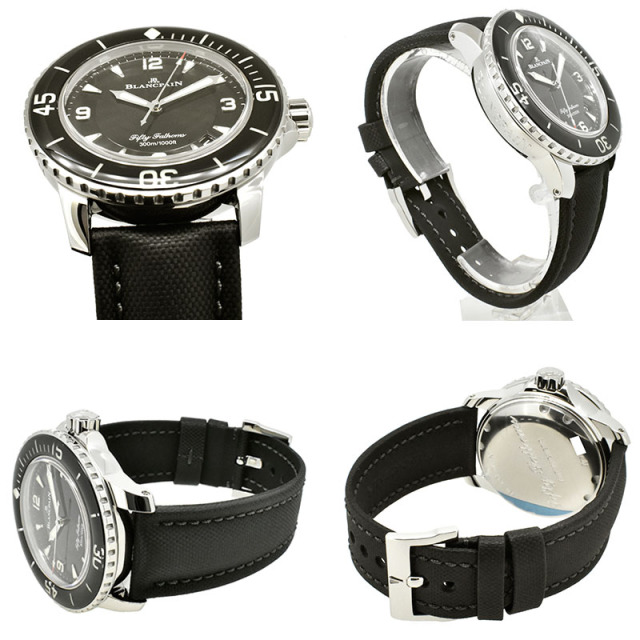 ブランパン BLANCPAIN フィフティファゾムス 5015-1130-52A SS 45mm ブラック 新品