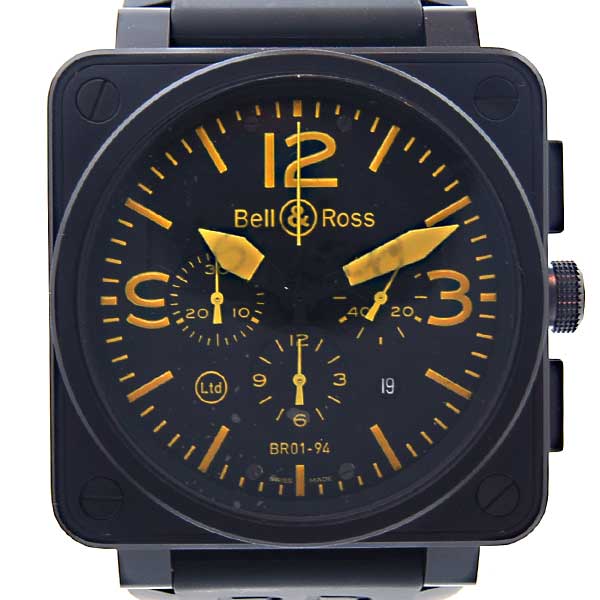ベル＆ロス　BELL＆ROSS　BR01-94-YELLOW　クロノグラフ　2008年世界500本限定　イエロー　新品