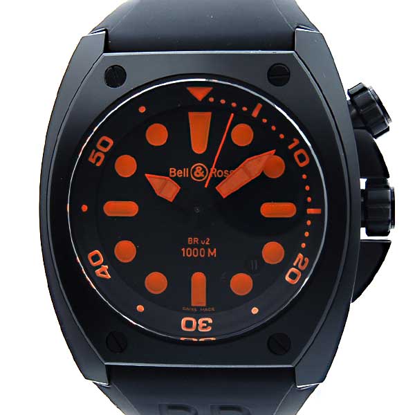 ベル＆ロス　BELL＆ROSS　BR02-92CFB-R　Orenge　44mm　ダイバー　限定生産　新品