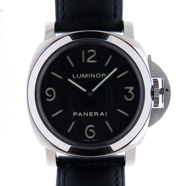 パネライ　PANERAI　ルミノールベース　PAM00112　44mm　SS　ブラック　手巻き　ウラスケ　新品