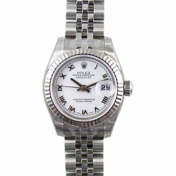 ロレックス　ROLEX　デイトジャスト　Ref.179174　レディース　ホワイトローマ　白　自動巻　新品