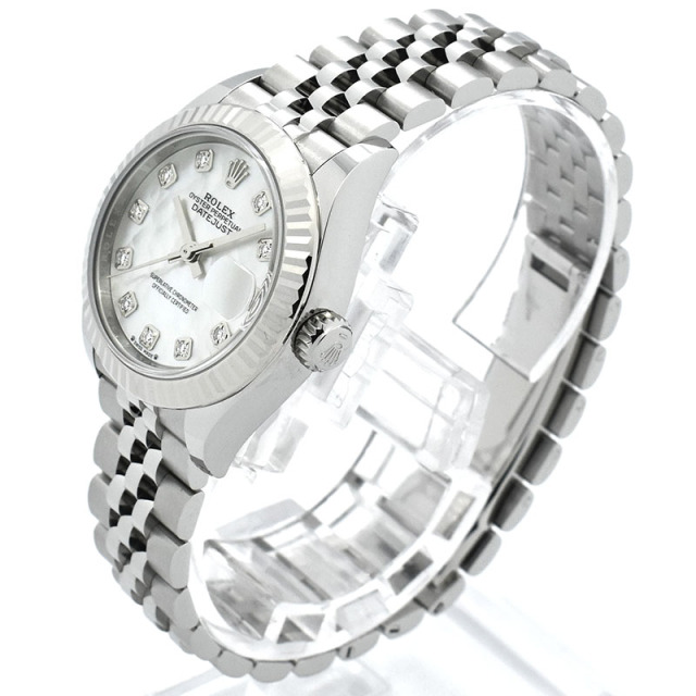 ロレックス ROLEX レディ デイトジャスト 28 Ref.279174NG ホワイトシェル/10Pダイヤ 28mm 新品