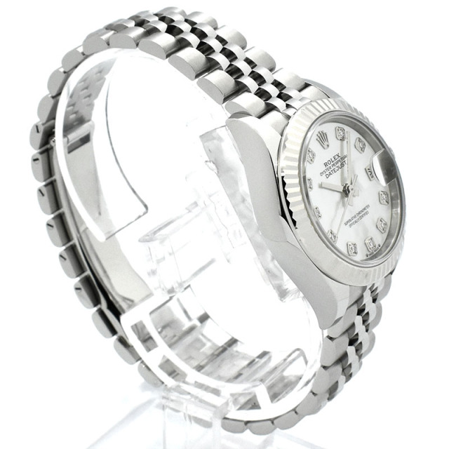ロレックス ROLEX レディ デイトジャスト 28 Ref.279174NG ホワイトシェル/10Pダイヤ 28mm 新品