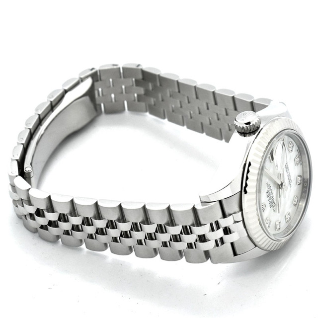 ロレックス ROLEX レディ デイトジャスト 28 Ref.279174NG ホワイトシェル/10Pダイヤ 28mm 新品