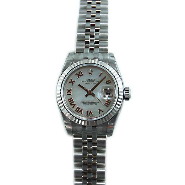 ロレックス　ROLEX　デイトジャスト　Ref.179174NR　ホワイトシェルローマ