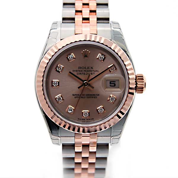 ロレックス　ROLEX　デイトジャスト　Ref.179171G　ピンクシャンパン　自動巻き　K18PG×SS　新品　展示処分