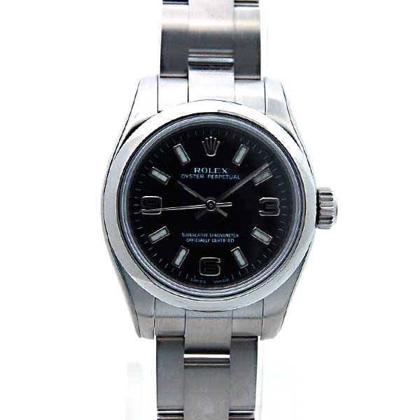 ロレックス　ROLEX　オイスターパーペチュアル　Ref.176200　 ブラック369　レディース　自動巻　26mm　新品