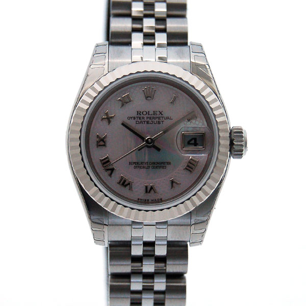 ロレックス　ROLEX　デイトジャスト　179174NRD　ピンクシェルローマ　自動巻　レディース　SS/WG　新品