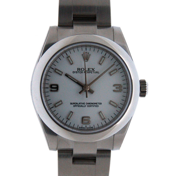 ロレックス　ROLEX　オイスターパーペチュアル　Ref.177200　ホワイト　SS　自動巻　新品