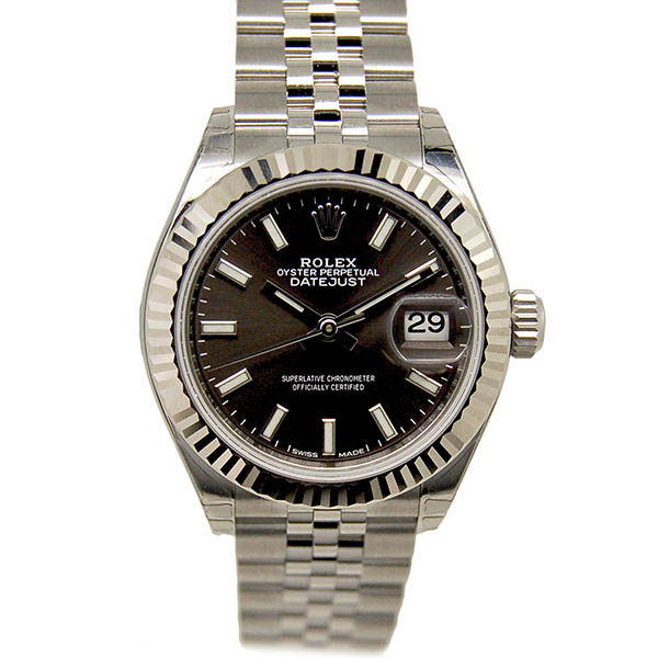 ロレックス　ROLEX　レディ デイトジャスト 28　279174　ダークグレー　SS×WG　新品