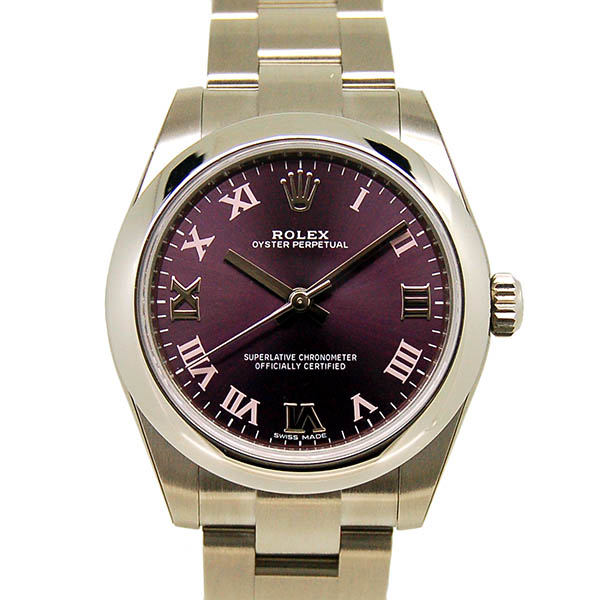 ロレックス　ROLEX　オイスターパーペチュアル　Ref.177200　レッドグレープ　SS　31mm　自動巻　新品