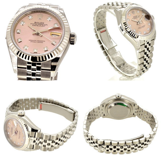 ROLEX ロレックス　腕時計　デイトジャスト ロレックス ROLEX レディ デイトジャスト 28 279174G ピンク 10Pダイヤ