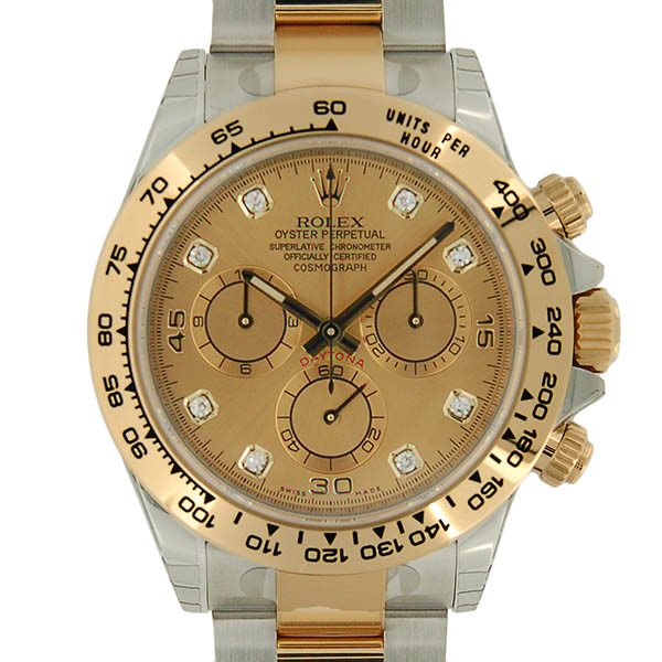 ロレックス　ROLEX　デイトナ　Ref.116503G　18KYG×SS　シャンパン　8Pダイヤ　新品