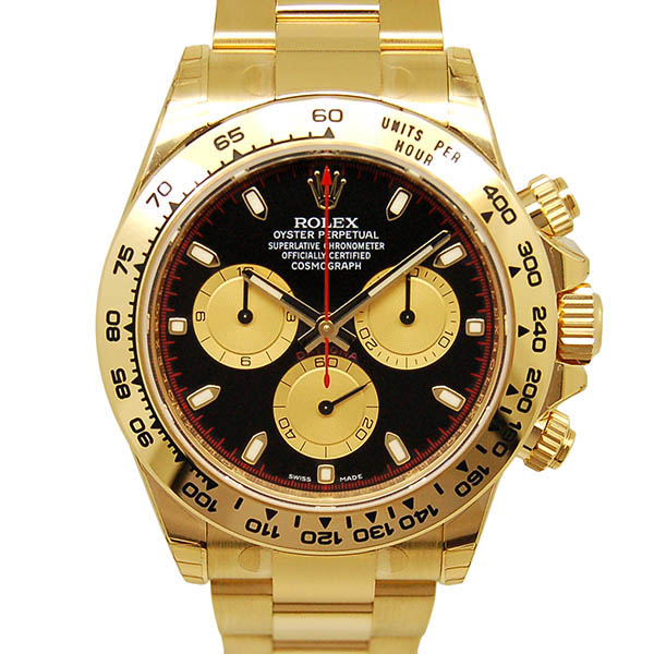 ロレックス　ROLEX　コスモグラフ　デイトナ　Ref.116508　ブラック/シャンパン　イエローゴールド　新品