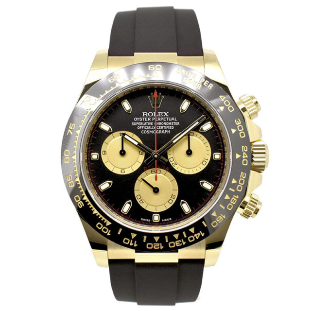 ロレックス　ROLEX　デイトナ　116518LN　ブラック/シャンパン　オイスターフレックス　18KYG　新品