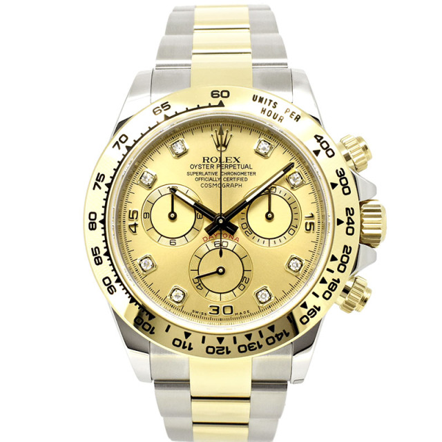 ロレックス　ROLEX　デイトナ　Ref.116503G　18KYG×SS　シャンパン　8Pダイヤ　新品