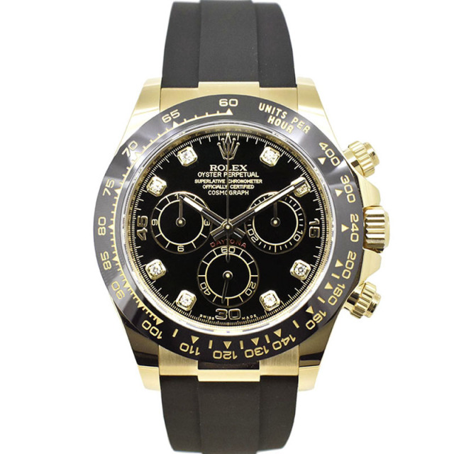 ロレックス　ROLEX　デイトナ　116518LNG　8Pダイヤ　18KYG　40mm　ラバーベルト　新品
