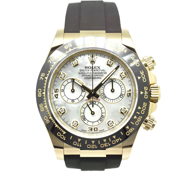 ロレックス　ROLEX　デイトナ　116518LNNG　オイスターフレックス　8Pダイヤ　ホワイトシェル　18KYG　新品