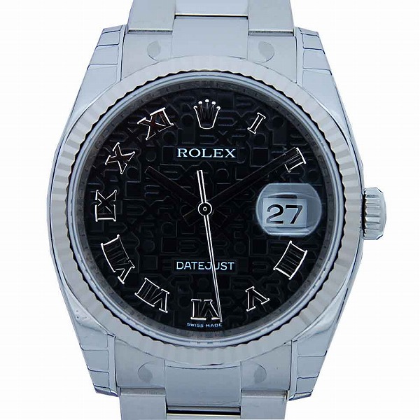 ロレックス　ROLEX　デイトジャスト　Ref.116234/O　ブラック彫りコンピューターローマ　自動巻き