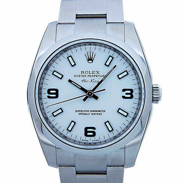 ロレックス　ROLEX　エアキング　Ref.114200　ホワイト369　自動巻　店頭展示処分価格　クロノメーター規格