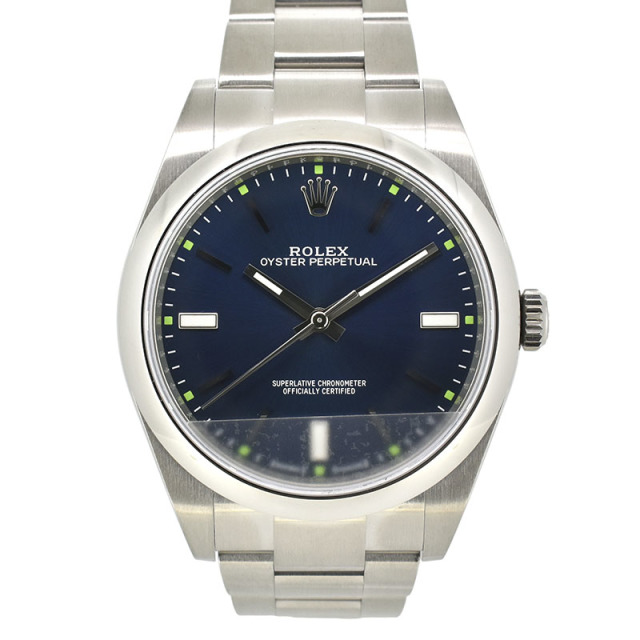 ロレックス　ROLEX　オイスターパーペチュアル　39　Ref.114300　ブルー　SS　メンズ　39mm　新品