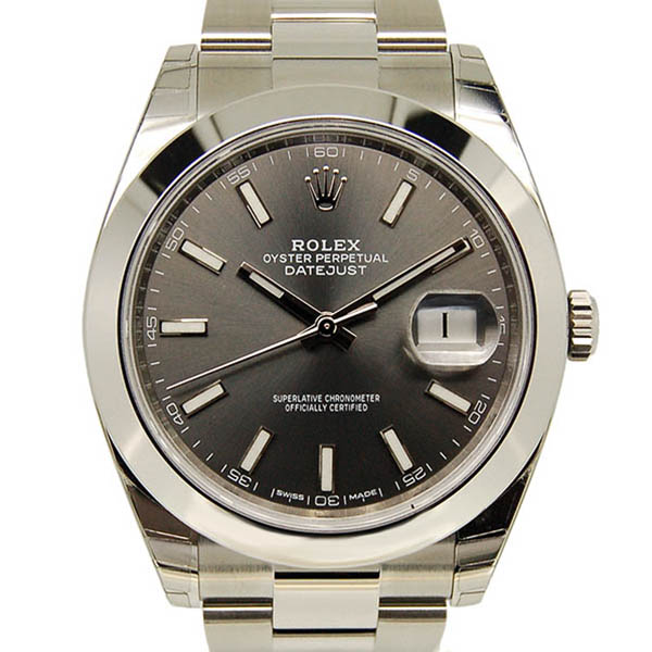 ロレックス　ROLEX　デイトジャスト41　126300　メンズ　ダークロジウム　新品
