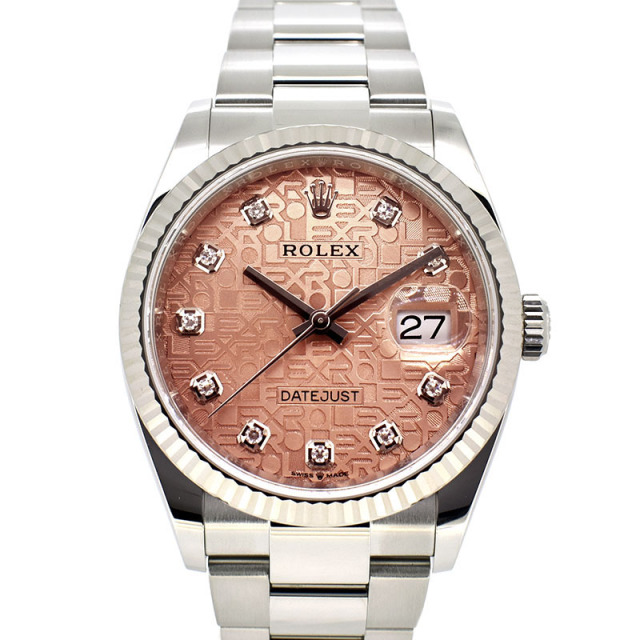 ロレックス　ROLEX　デイトジャスト36　126234G　10Pダイヤ　ピンク　ホリコンピューター　36mm　新品