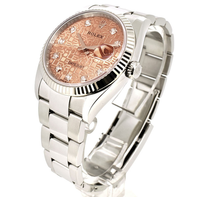 ロレックス デイトジャスト ピンクシェル10Pダイヤ 179179NG ROLEX（ロレックス） デイトジャスト 10Pダイヤ ピンクシェル
