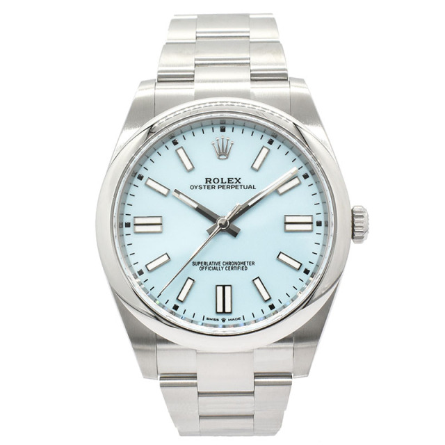 ロレックス　ROLEX　オイスターパーペチュアル 41　Ref.124300　ターコイズブルー　41mm　新品