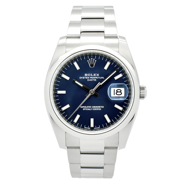 ロレックス　ROLEX　オイスターパーペチュアルデイト　115200　ブルー　34mm　新品